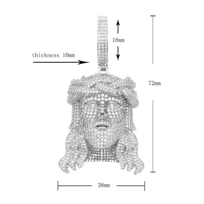 Jesus Micro Paved Pendant