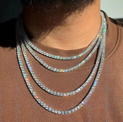 2mm-6.5mm Mossanite Tennis bracelet/ Chain