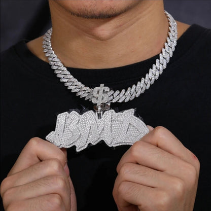 Custom Iced Out VVS Moissanite Name Pendant