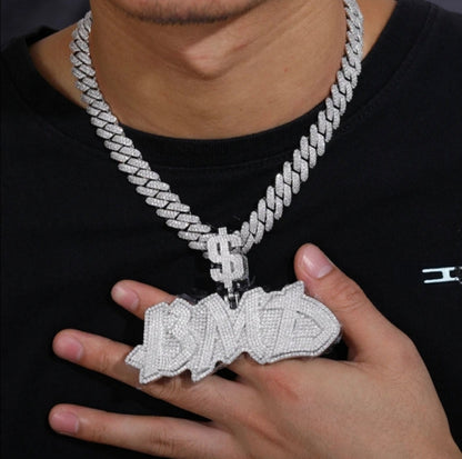 Custom Iced Out VVS Moissanite Name Pendant