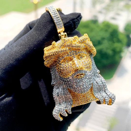 Jesus Micro Paved Pendant