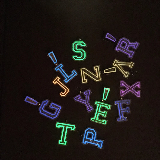 Custom Icy Block Letters  Glow In The Dark Name Pendant