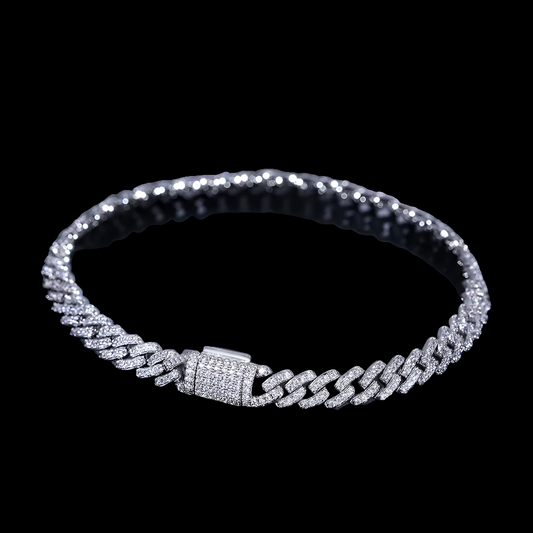 6MM 925 Sterling Silver Cuban Bracelet