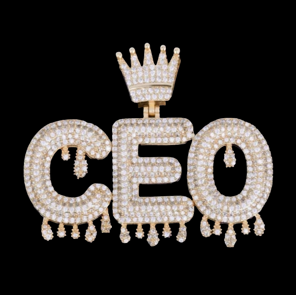 Custom Name Drippy Crown Pendant